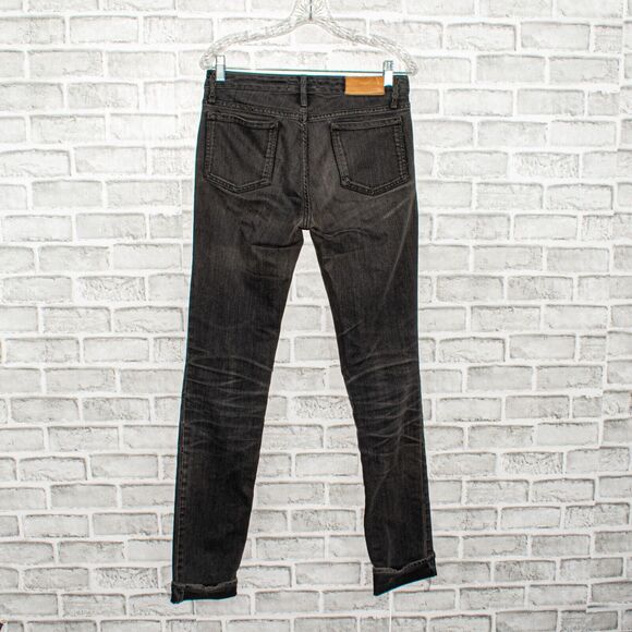 Acne Studios KEX Stretch Skinny Denim Jeans Washed Black Ripped Size 30 - Picture 1 of 11